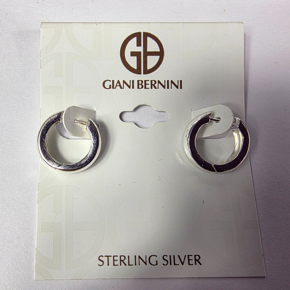 Giani Bernini Sterling Siver Hoops Peirced Earrings 925